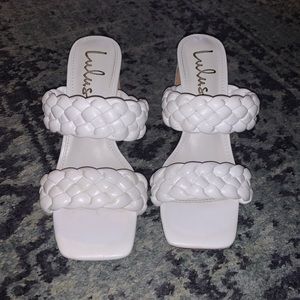 White high heel summer sandals